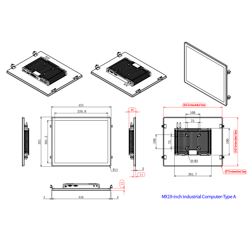 10.1-21.5 Inch Industrial Control All-In-One Computer